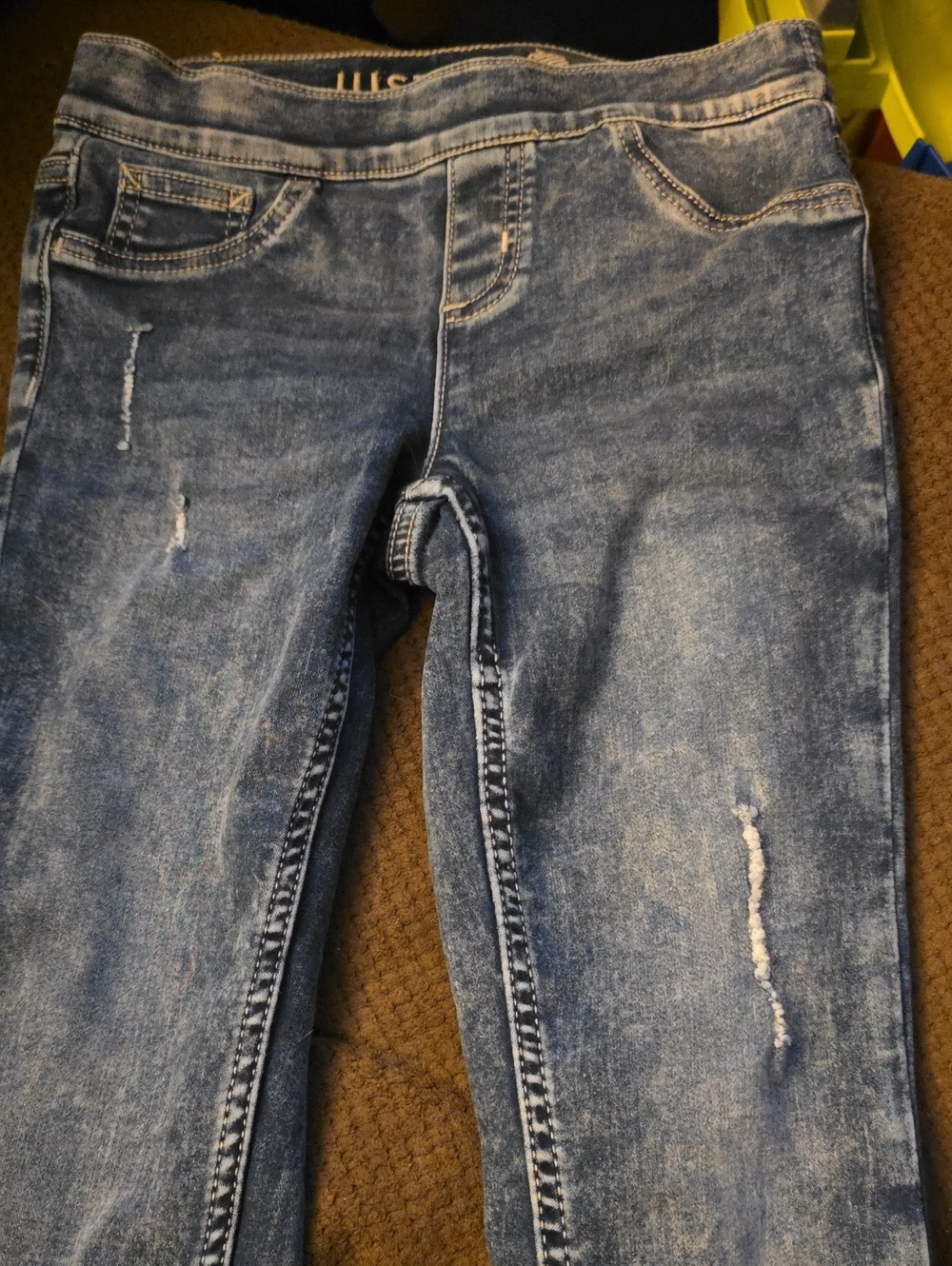 JUSTICE: Girls Blue Washed Skinny Jeans